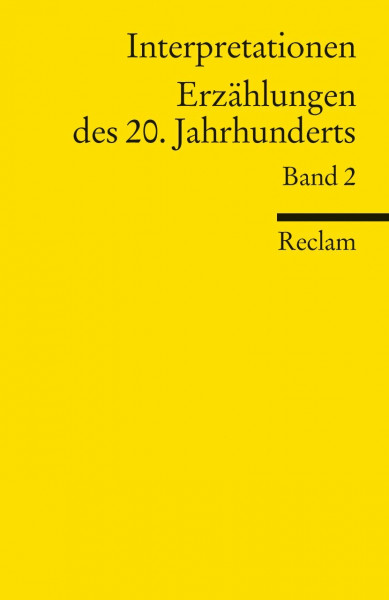 Interpretationen: Erzählungen des 20. Jahrhunderts: 16 Beiträge (Reclams Universal-Bibliothek)