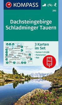 KOMPASS Wanderkarten-Set 293 Dachsteingebirge, Schladminger Tauern (3 Karten) 1:25.000