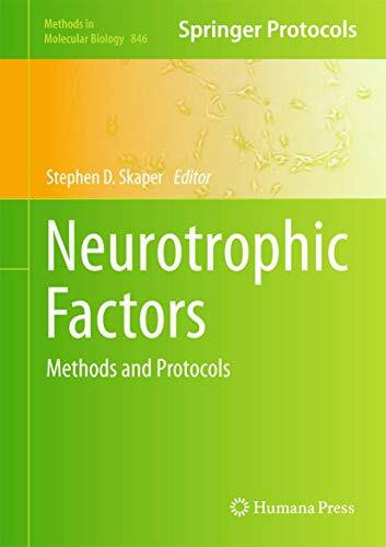 Neurotrophic Factors: Methods and Protocols (Methods in Molecular Biology, 846, Band 846)