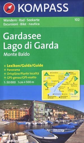 Lago di Garda, Monte Baldo: Carta escursionistica, cicloturistica, nautica. Wander-, Bike- und Seekarte. GPS-genau. 1:50.000