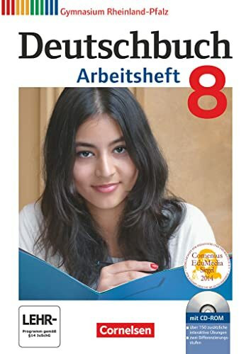 Deutschbuch Gymnasium - Rheinland-Pfalz - 8. Schuljahr: Arbeitsheft mit Lösungen und Übungs-CD-ROM