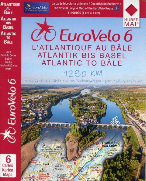 EuroVelo 6 (Atlantic - Basel) 1:100 000