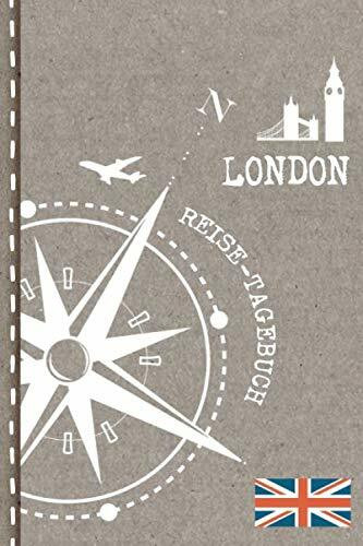 London Reisetagebuch: Reise Tagebuch zum Selberschreiben, ca. A5 - Journal Dotted Punkteraster, Bucket List für Urlaub, Ferien Trip, Auslandsjahr, Au Pair, Auswanderer - Notizbuch Dot Grid punktiert