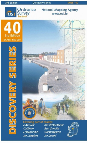 Irish Discovery Series 40. Galway, Longford, Roscommon, Westmeath 1 : 50 000