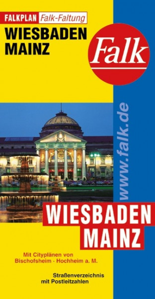 Falk Stadtplan Falkfaltung Wiesbaden / Mainz 1 : 23 000