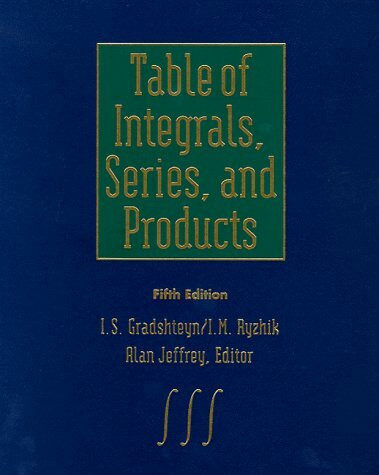Table of Integrals, Series, and Products