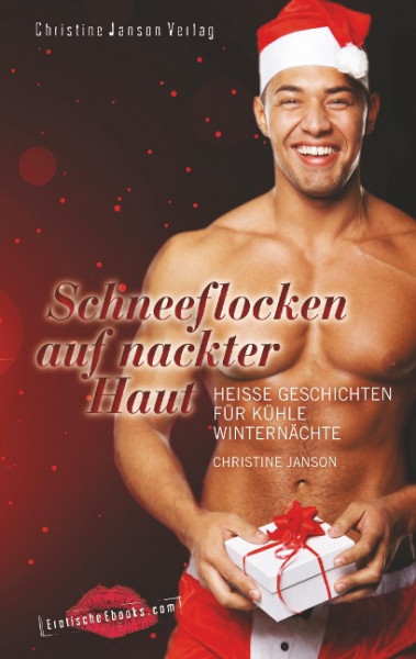 Schneeflocken auf nackter Haut