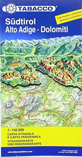 Strassenkarte Südtirol / Alto Adige - Dolomiti 1:150 000