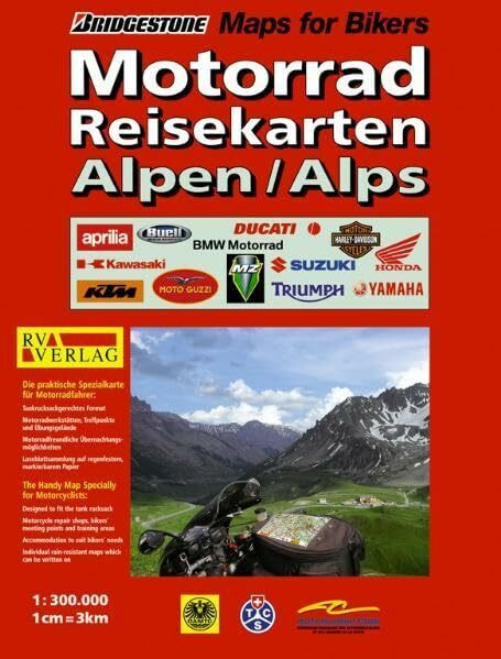 RV Motorrad-Reisekarten 1:300 000 Alpen