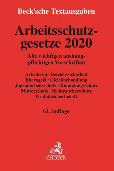 Arbeitsschutzgesetze 2020