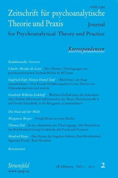 Zeitschrift für psychoanalytische Theorie und Praxis, Jg. XXVII / Korrespondenzen