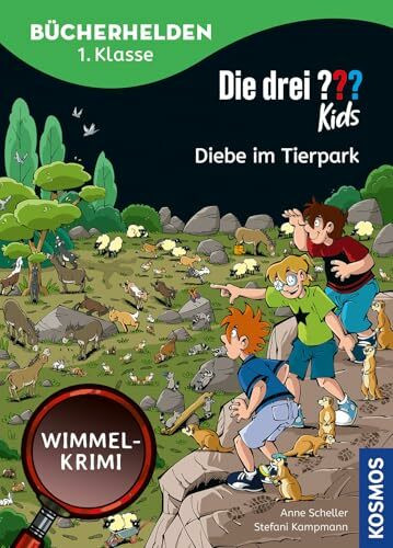 Die drei ??? Kids, Bücherhelden 1. Klasse, Diebe im Tierpark: Wimmel-Krimi - Leicht lesen lernen ab 6 Jahre - mit tollen Wimmelseiten - ermittle gemeinsam mit Justus, Peter und Bob und löse den Fall