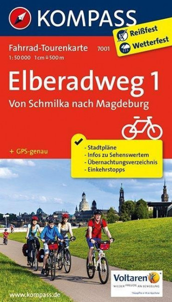 Elberadweg 1, Von Schmilka nach Magdeburg 1 :50 000