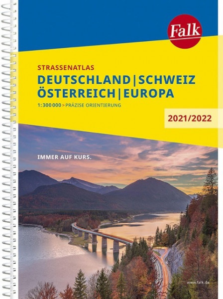 Falk Straßenatlas 2021/2022 Deutschland, Österreich 1:300 000, Schweiz 1:301 000