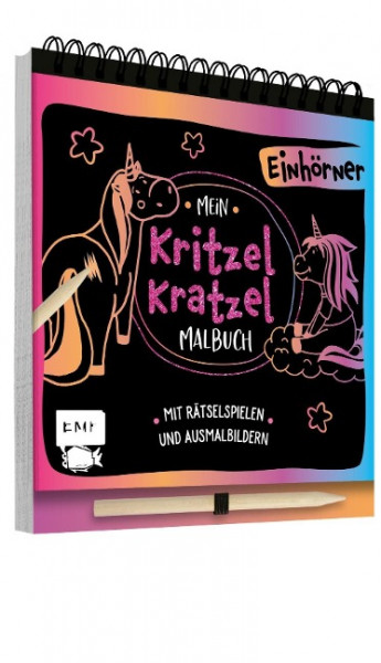 Mein Kritzel-Kratzel-Malbuch - Einhörner