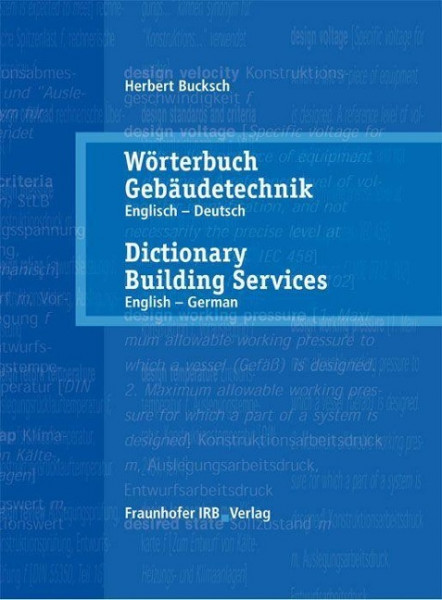 Wörterbuch Gebäudetechnik 1 Englisch - Deutsch