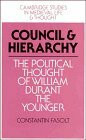 Council and Hierarchy: The Political Thought of William Durant the Younger (CAMBRIDGE STUDIES IN MEDIEVAL LIFE AND THOUGHT FOURTH SERIES)