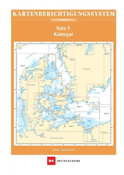 Berichtigung Sportbootkarten Satz 5: Kattegat (Ausgabe 2022)