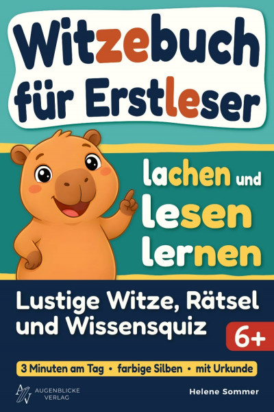 Witzebuch für Erstleser – lachen und lesen lernen: Lustige Witze, Rätsel und Wissensquiz für Kinder ab 6 Jahren