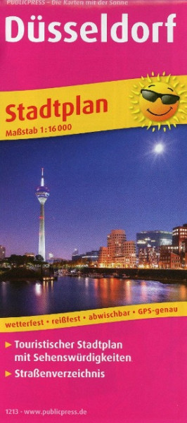Düsseldorf. Stadtplan 1:16 000