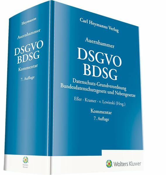 DSGVO/ BDSG: Datenschutz-Grundverordnung/ Bundesdatenschutzgesetz und Nebengesetze