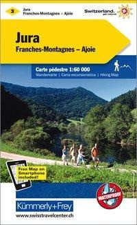 KuF Schweiz Wanderkarte 03 Jura. Franches Montagne - Ajoie 1 : 60 000