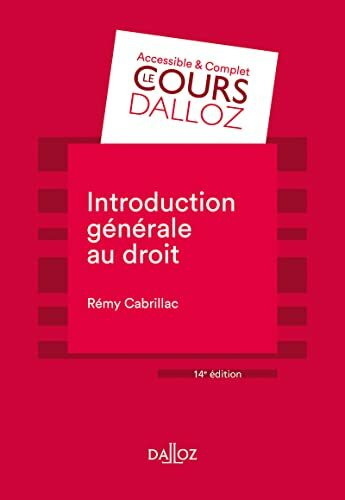 Introduction générale au droit. 14e éd.