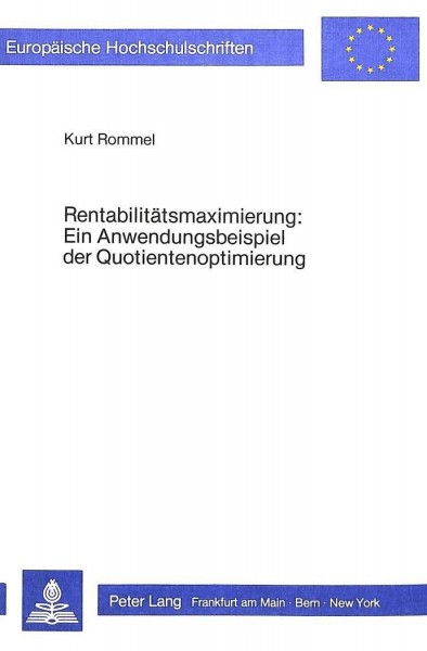 Rentabilitätsmaximierung