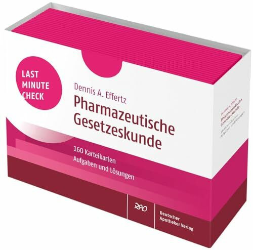 Last Minute Check - Pharmazeutische Gesetzeskunde: 160 Karteikarten mit Aufgaben und Lösungen