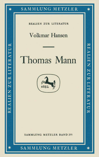 Sammlung Metzler: Thomas Mann