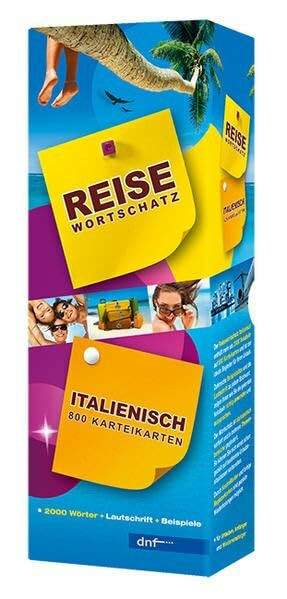 Karteikarten Reisewortschatz Italienisch: 2000 Wörter. Lautschrift. Beispiele