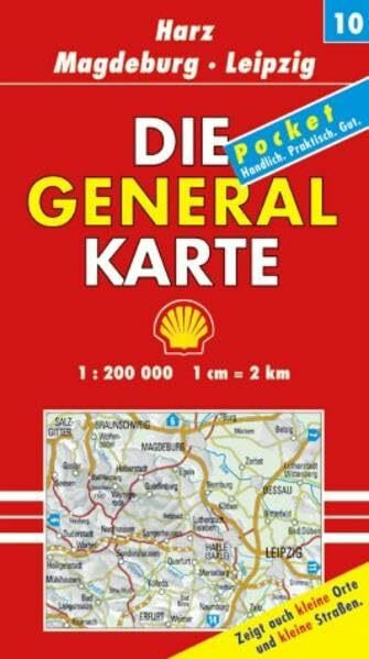 Die Generalkarte Deutschland Pocket. 1:200000: Die Generalkarten Deutschland Pocket, 20 Bl., Bl.10, Harz, Magdeburg, Leipzig