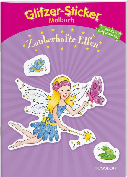 Glitzer-Sticker-Malbuch. Zauberhafte Elfen