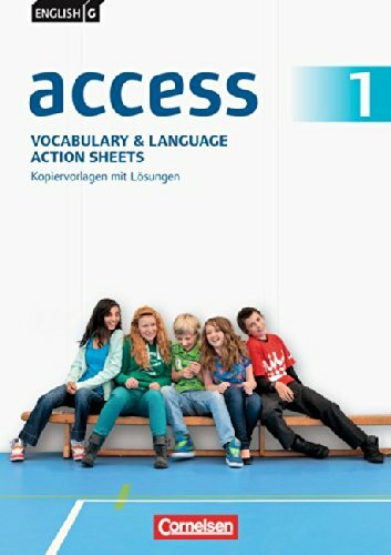 English G Access - Allgemeine Ausgabe: Band 1: 5. Schuljahr - Vocabulary and Language Action Sheets: Kopiervorlagen mit Lösungen