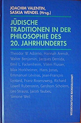 Jüdische Traditionen in der Philosophie des 20. Jahrhunderts