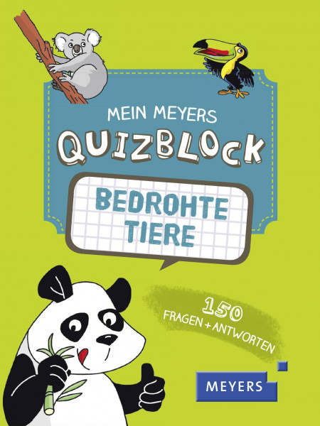 Mein Meyers Quizblock - Bedrohte Tiere: 150 Fragen + Antworten