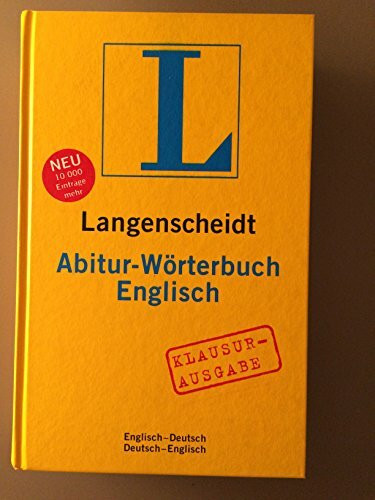 Langenscheidt Abitur-Wörterbuch Englisch: Klausurausgabe, Englisch-Deutsch/Deutsch-Englisch