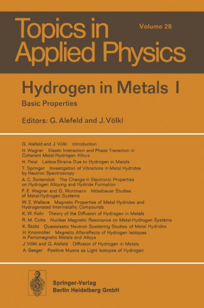 Hydrogen in Metals I