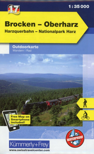 KuF Deutschland Outdoorkarte 17 Brocken - Oberharz 1 : 35.000