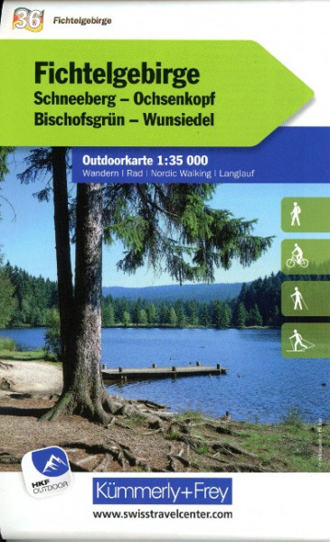 Fichtelgebirge Nr. 36 Outdoorkarte Deutschland 1:35 000