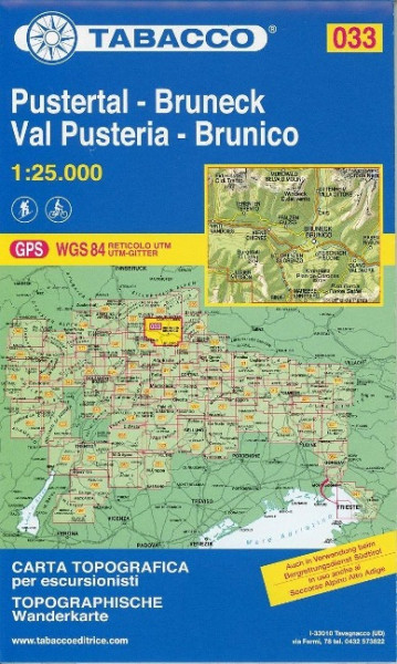 Tabacco Wandern 1 : 25 000 Pustertal - Bruneck