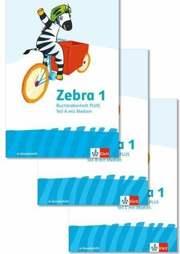 Klett Zebra 1, Buchstabenheft Plus Mit Medien In Grundschrift Klasse 1 (Zebra. Ausgabe Ab 2024)
