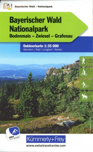 Bayerischer Wald Nationalpark Nr. 54 Outdoorkarte Deutschland 1:35 000