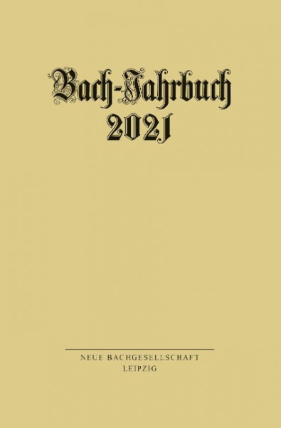 Bach-Jahrbuch 2021