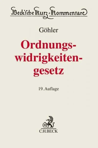Gesetz über Ordnungswidrigkeiten (Beck'sche Kurz-Kommentare)