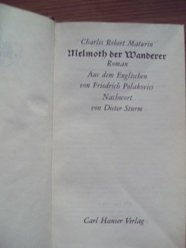 Melmoth, der Wanderer: Roman