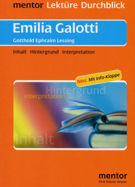 Mentor Lektüre Duchblick. Gotthold Ephraim Lessing 'Emilia Galotti'