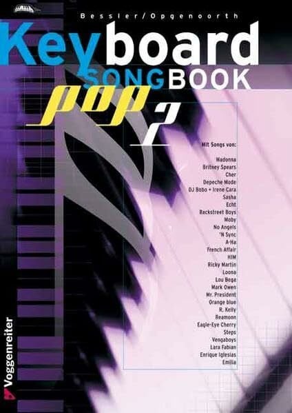 Voggenreiter Verlag Keyboard Songbook Pop, 40 Top-Hits Der Pop- Und Rock-Charts, Bearbeitet Für Keyboard!, Mit Son...