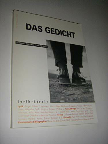 Das Gedicht, Nr.4, Oktober 1996 (Das Gedicht. Zeitschrift /Jahrbuch für Lyrik, Essay und Kritik)