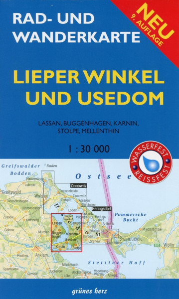 Lieper Winkel und Usedom 1 : 30 000 Rad- und Wanderkarte